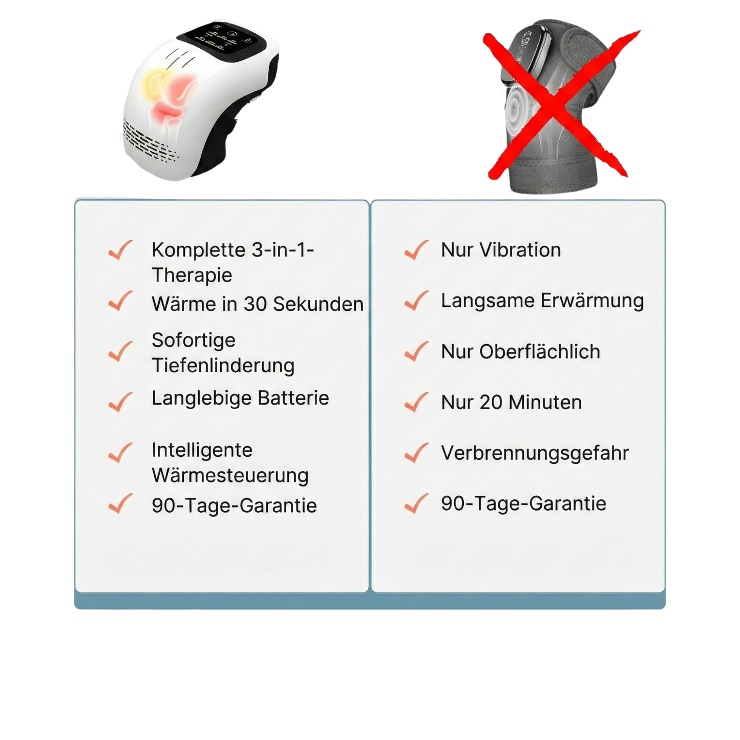 Beheizbares Knie-Massagegerät